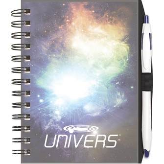 ClearView™ NotePad Journal w/PenPort & Pen (5"x7")-1